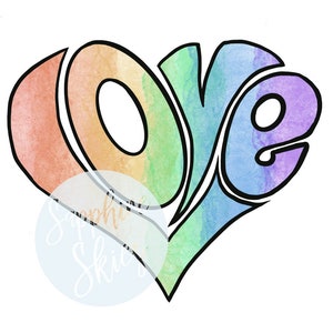 Love heart tie dye sublimation digital download
