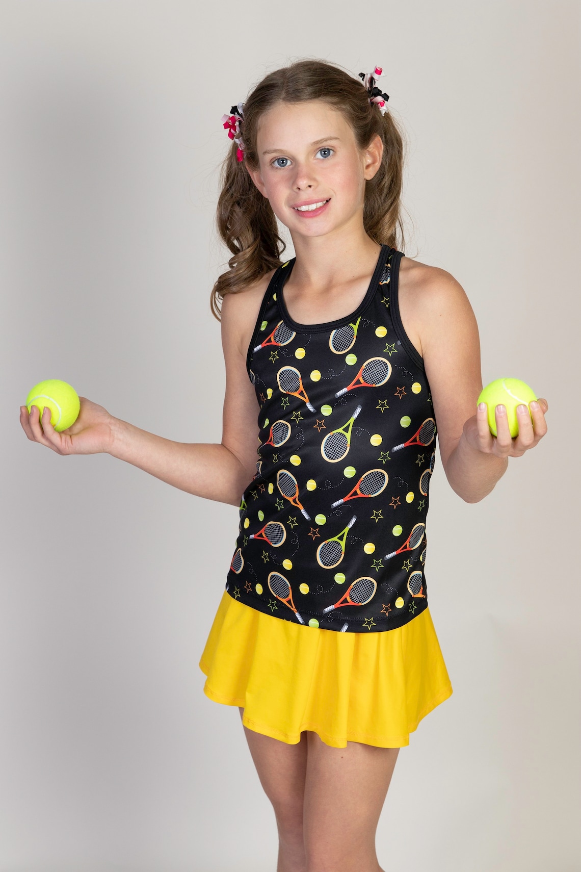 Win It Tennis Skirt for Girls/ Yellow Etsy