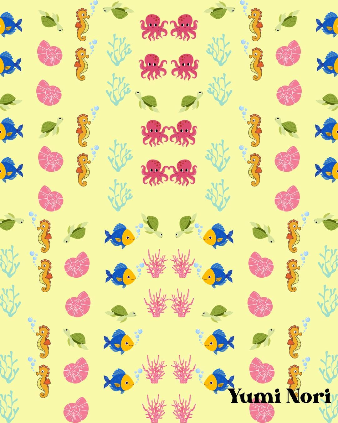 Under the Sea Seamless Pattern PNG Digital Paper Instant Download - Etsy