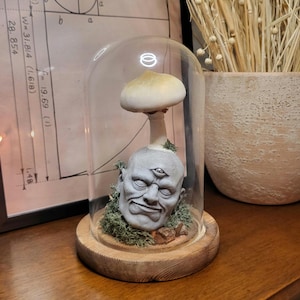 Stone of Wisdom, mushroom art, mushroom decor, one of a kind gift, mushroom gift, handmade mushroom decor