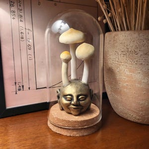 Budha&#39;s Thought. Psychedelic Mushroom decor, handmade mushroom art, unique mushroom gift