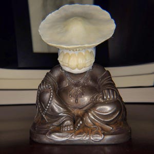 Budha Cubensis mushroom, one of a kind gift, psychedelic mushroom decor, mushroom gift decor