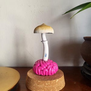 Psychedelic Brain Mushroom sculpture,  realistic mushroom sculpture, mushroom gift, handmade realistic mushrooms, psychedelic art