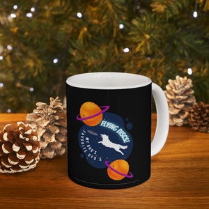 Disc Hund Becher, fliegende Scheiben, meine Hunde Lieblings UFOS Keramiktasse 11oz