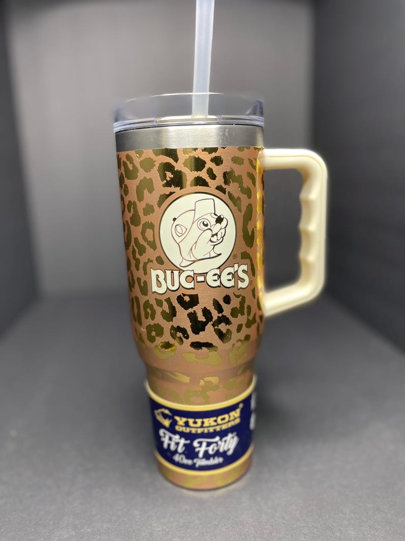 Buc-ees Leopard 40 Oz. Tumbler - Etsy
