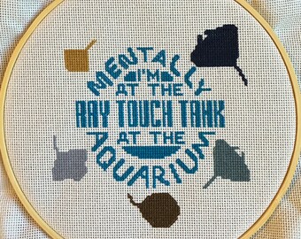 Mentally I’m at the ray touch tank cross stitch pattern