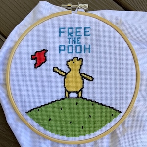 Free the Pooh cross stitch pattern