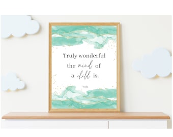 Wydruk cyfrowy/Yoda/Inspirujący cytat/Gwiezdne wojny/Wydruk 8x10/Sztuka ścienna/Natychmiastowe pobranie/Wydruk artystyczny