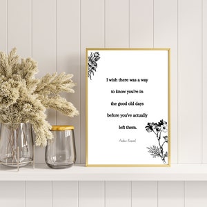 Digital Print/The Office/Andy Bernard/Good Old Days/Funny/Quote/8x10 Print/Wall Art/Instant Download/Art print