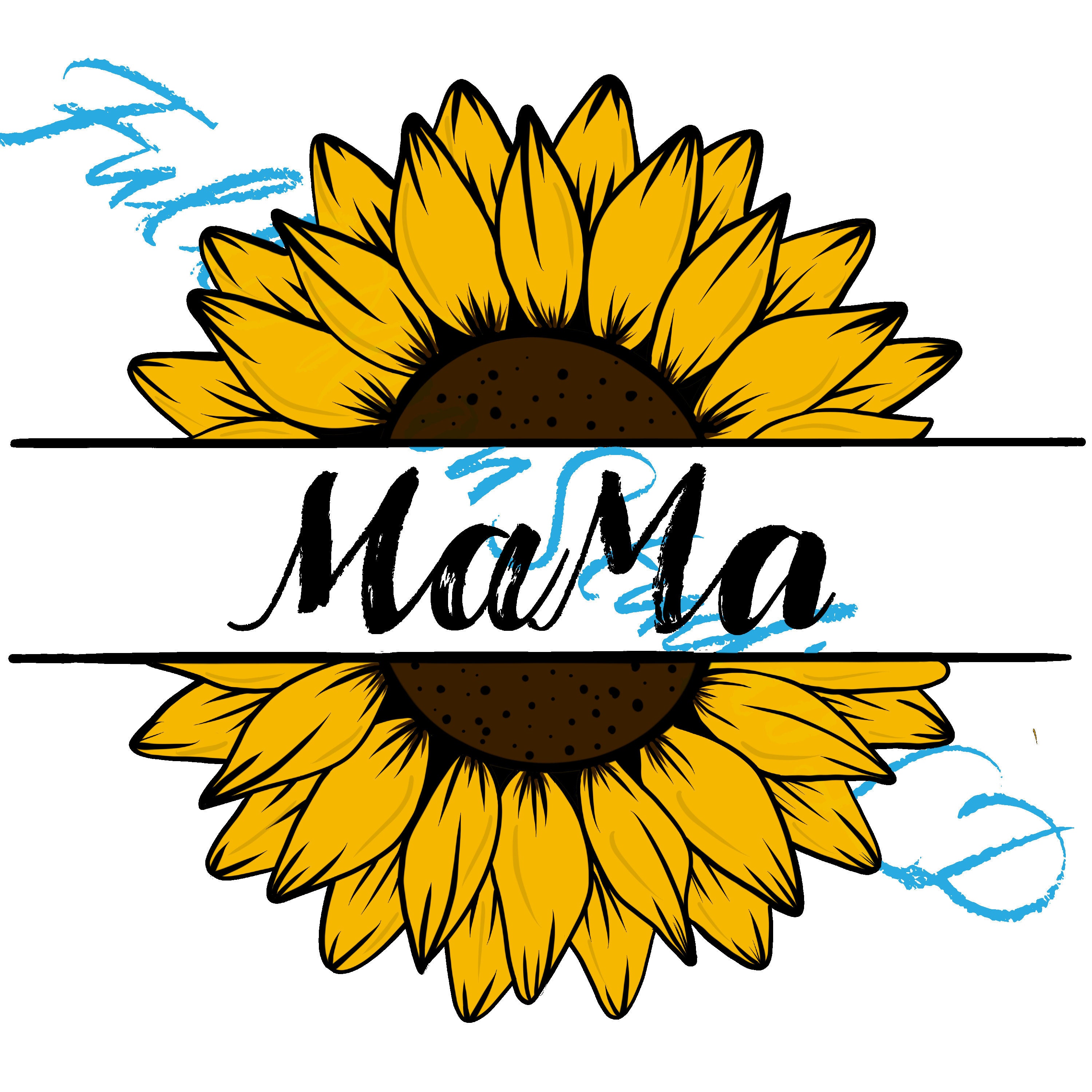 Mama sunflower png svg sublimation clipart design | Etsy