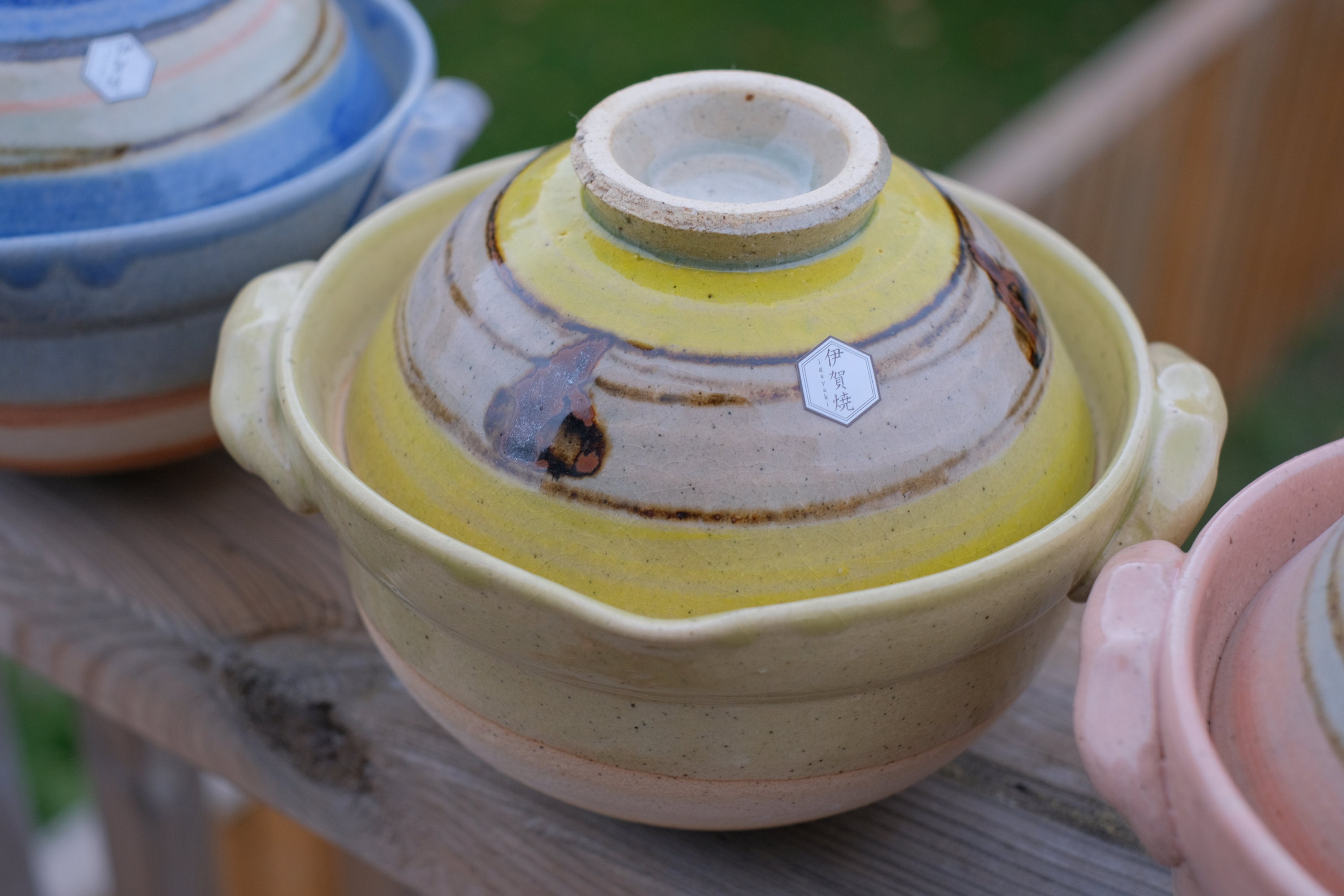  Olla de arcilla para cocinar arrocera japonesa Donabe, cazuela  cubierta de cerámica, olla de barro impresa a prueba de calor, olla de sopa  resistente al calor, olla de estofado lento, cacerola