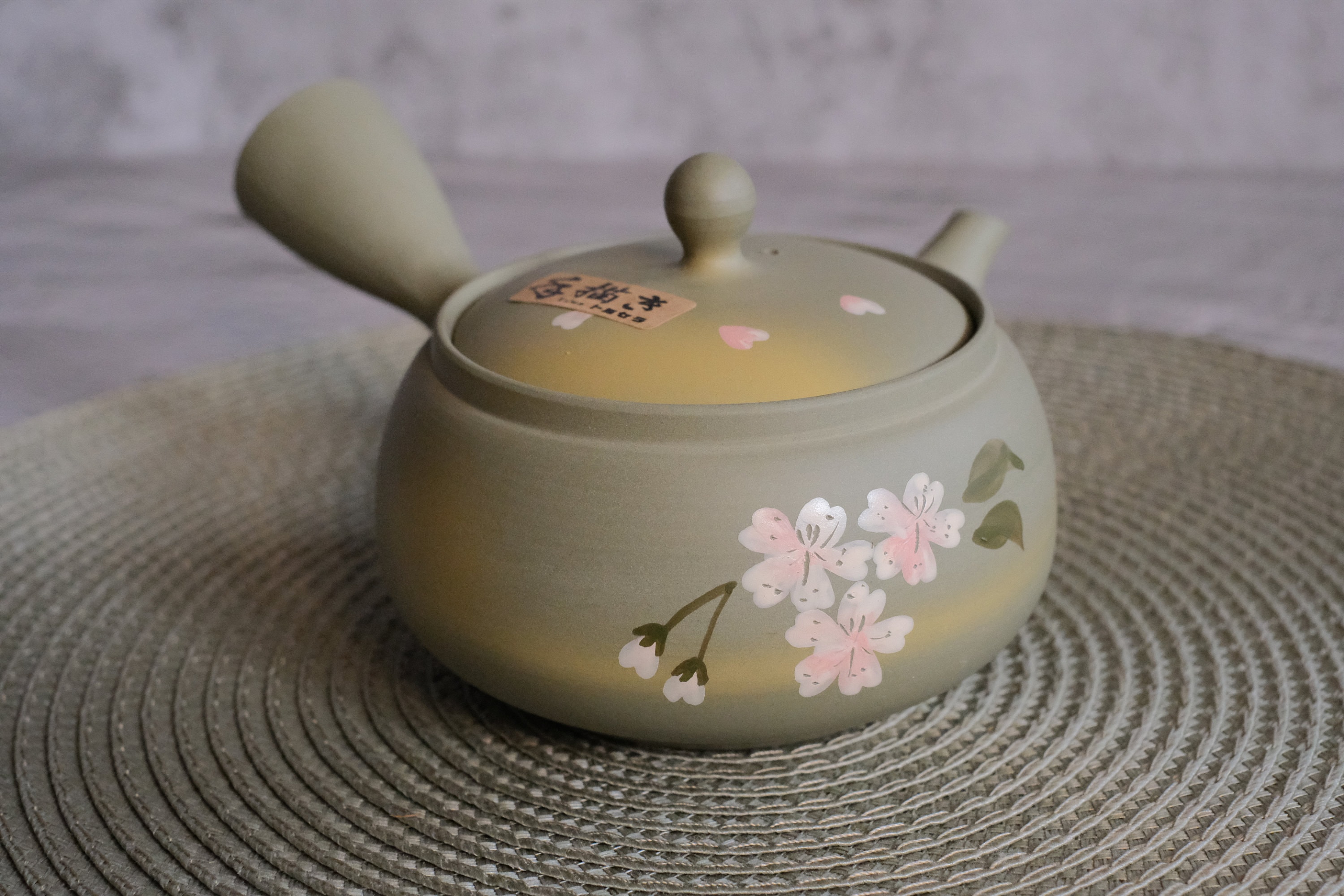 Sakura tea kettle & teapot salt & pepper shakers blue strawberry tan black  CUTE!