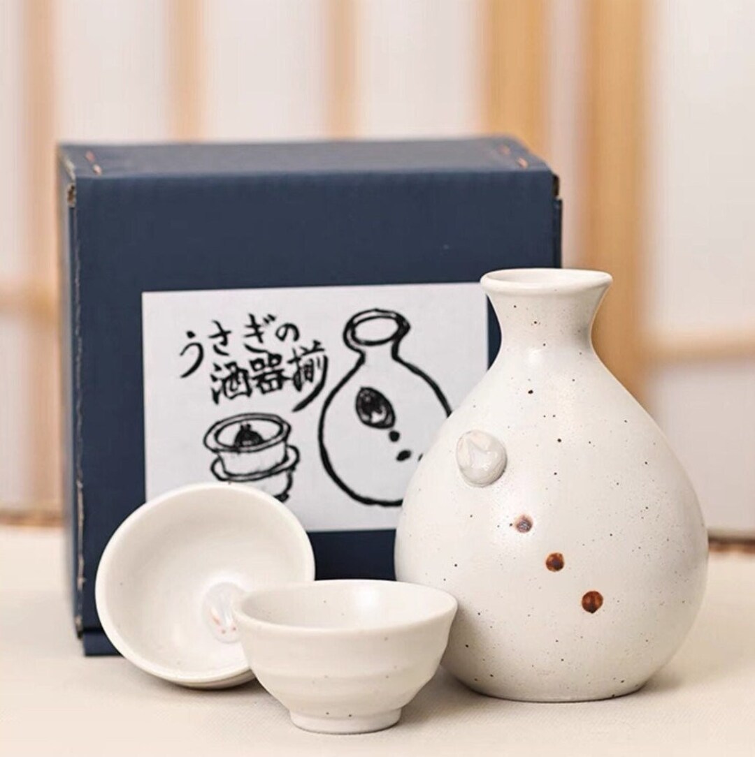  Japanisches Sake-Set – 5-teiliges Set – Karaffe 4 Sake