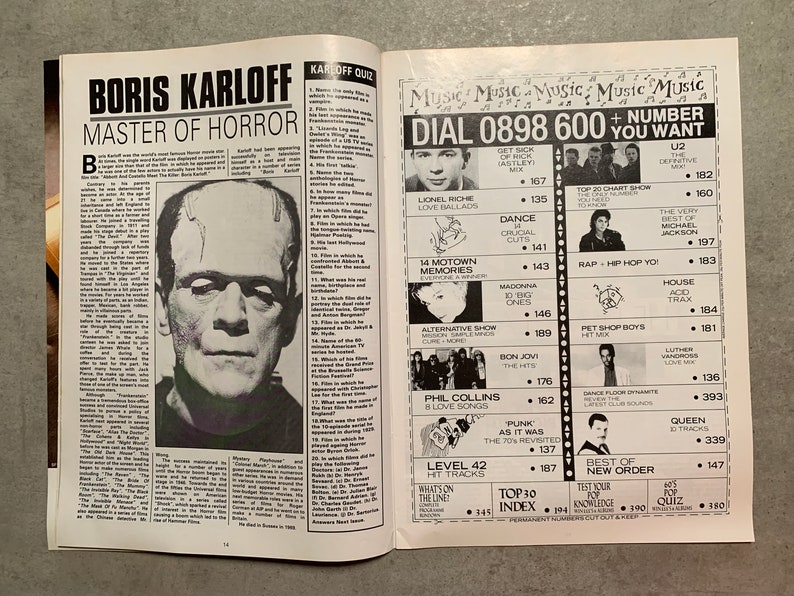 IDOLS 20th Century Legends Vol 1 No 5 Magazine 1988 Batman Boris Karloff Brigitte Bardot Elvis Beatles James Dean Dolly Parton Rocky Horror image 5