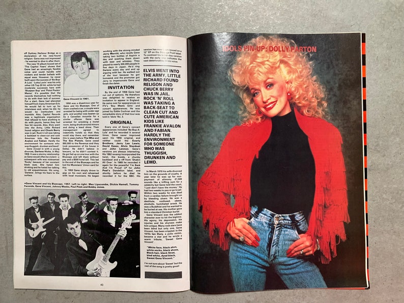 IDOLS 20th Century Legends Vol 1 No 5 Magazine 1988 Batman Boris Karloff Brigitte Bardot Elvis Beatles James Dean Dolly Parton Rocky Horror image 8