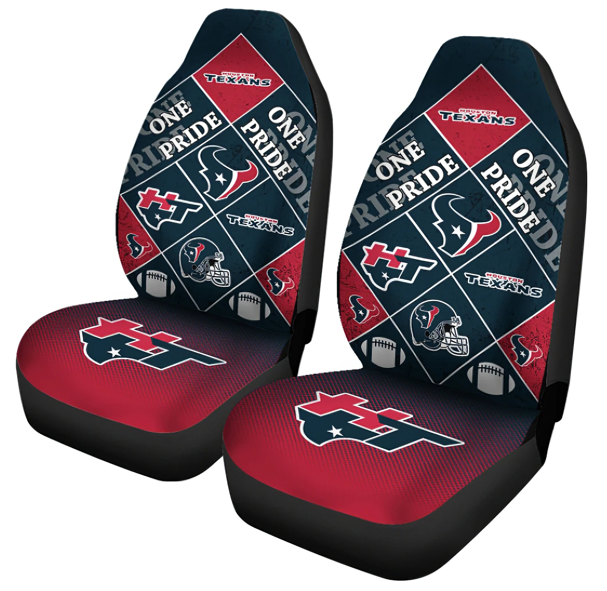 Pride Flag Houston Texans Car Seat Covers Houston Texans Car Etsy