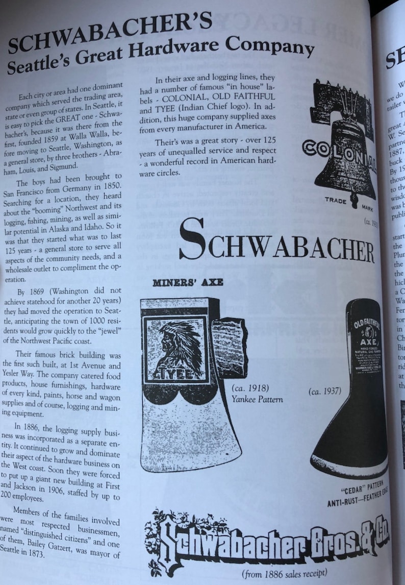 Seattlebased Schwabacher Hardware colonial Brand Doublebit Axe C