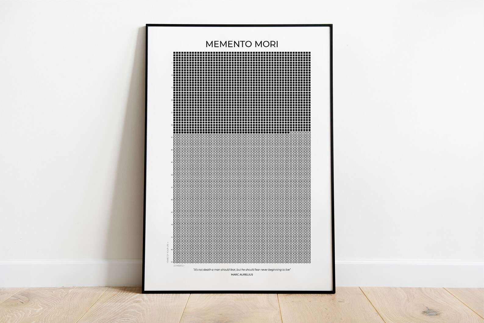 Calendrier de vie Memento Mori Stoïque Calendrier | Etsy