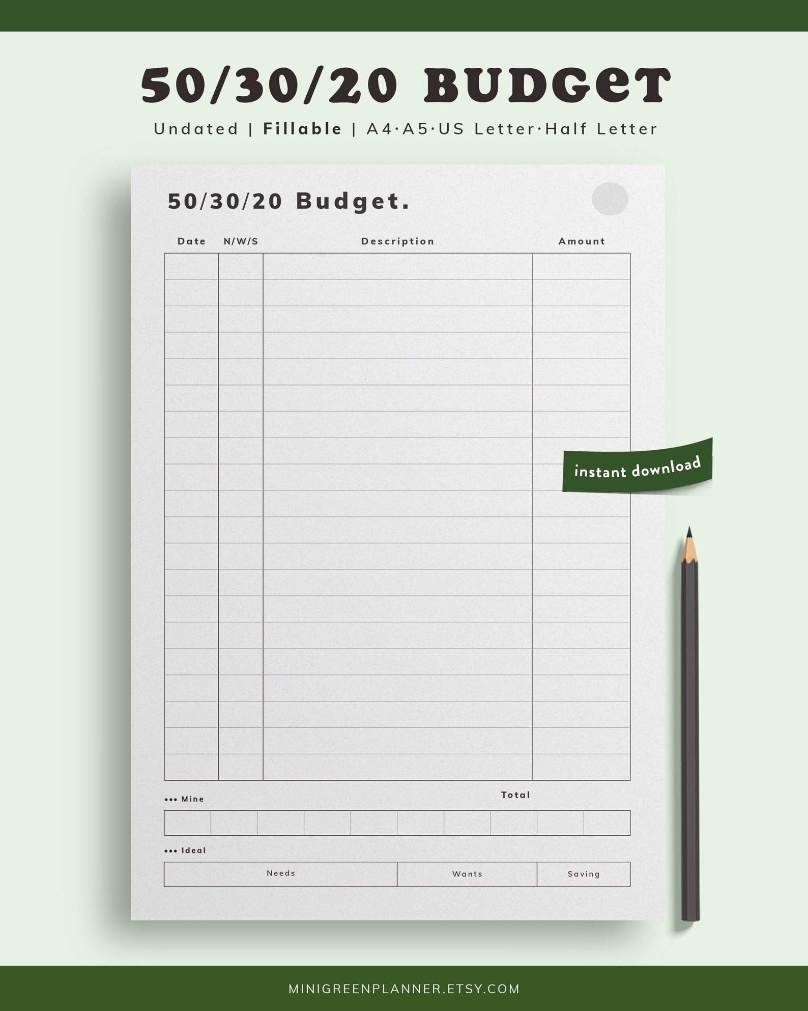 50 30 20 Budget Planner Printable Undated Monthly Worksheet Etsy 50-30-20-budget-planner-printable-undated-monthly-worksheet-etsy