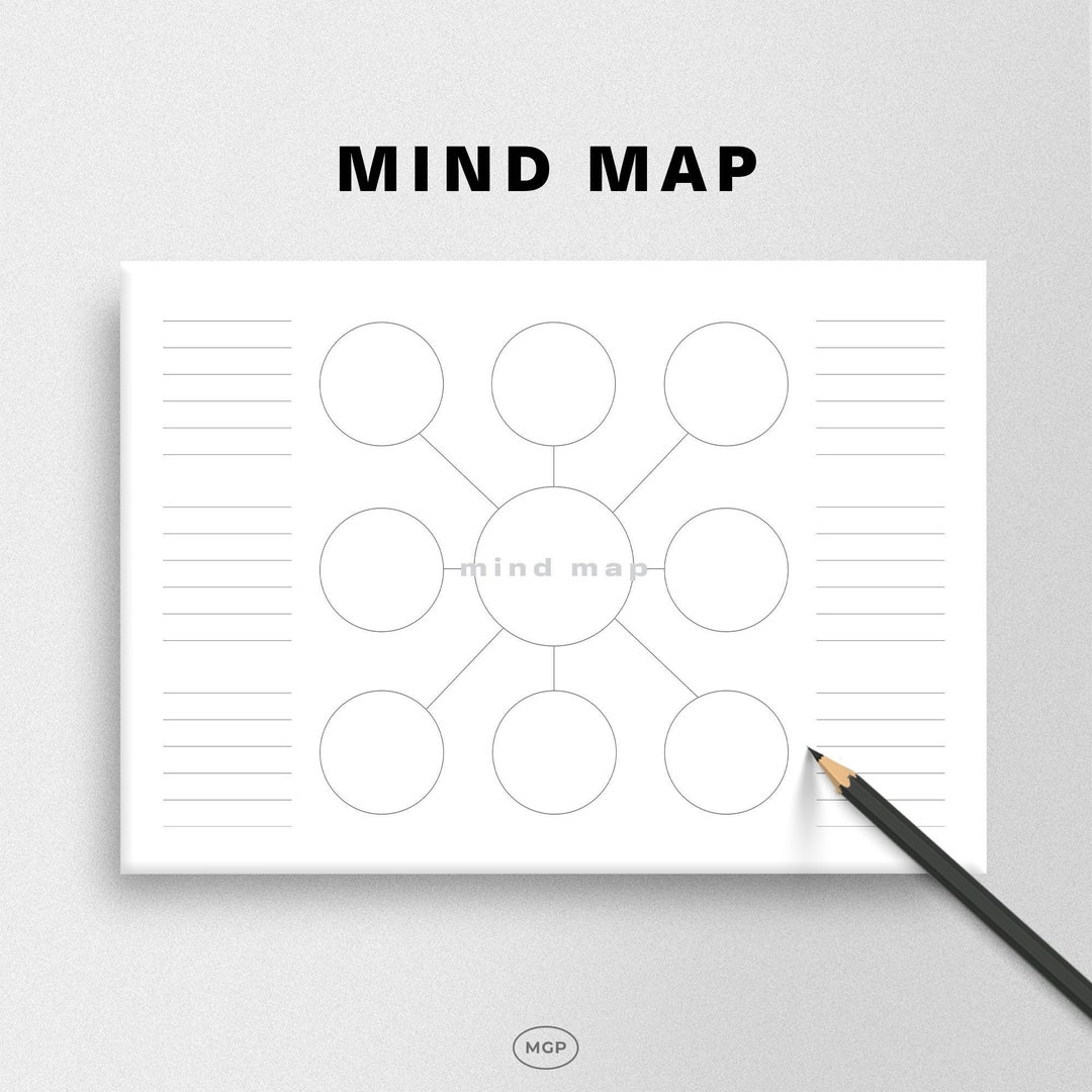 Mind Map Template, Editable Brainstorming Idea Board PDF, Creative Mind Map Template, Editable Brainstorming Idea Board PDF, Creative