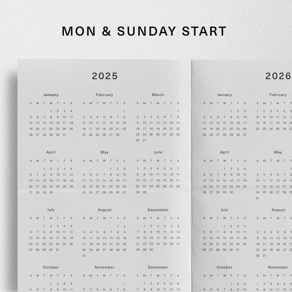 2025 2026 Pocket Calendar Etsy