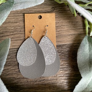 Double Layer Gray/ Silver Glitter