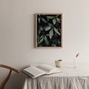 Deep Leaves Nordic Wall Art - Digital Download - Printable and Scalable with Multiple Ratios - High Res JPG Files - Scandinavian - Boho