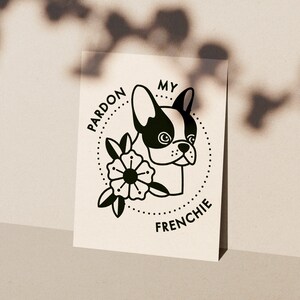 Verzeihen Sie meine Frenchie SVG Instant Download mit mehreren Dateitypen für den kommerziellen Gebrauch und Cricut Cutout Anpassung Französisch Bulldogge Liebhaber