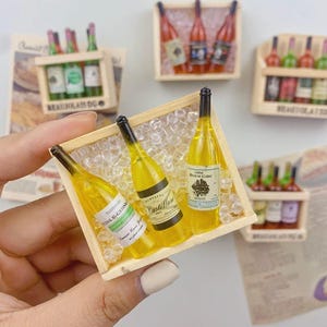 Mini Wine Bottle Fridge Magnet: 3-Bottle or 5-Bottle Crate