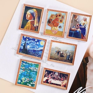 fridge magnets, Painting Magnets, 3D magnets, Miniature Art,Classic Art Fridge Magnets