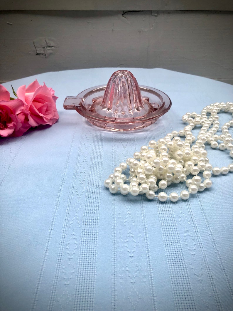 Vintage Pink Depression Glass Juicer/fruit Reamer in Block Etsy