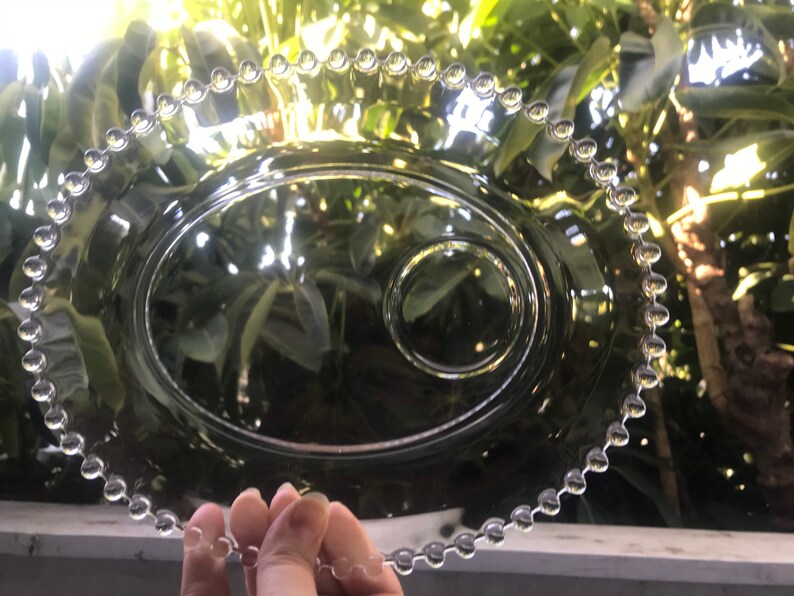 Vintage Candlewick Glass Luncheon Plate and Cup Etsy