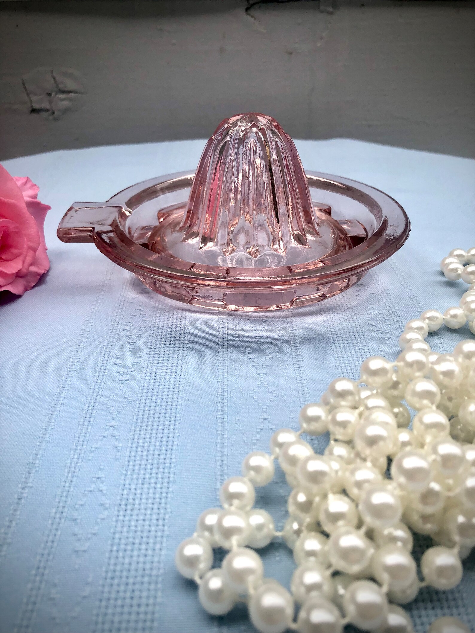 Vintage Pink Depression Glass Juicer/fruit Reamer in Block Etsy