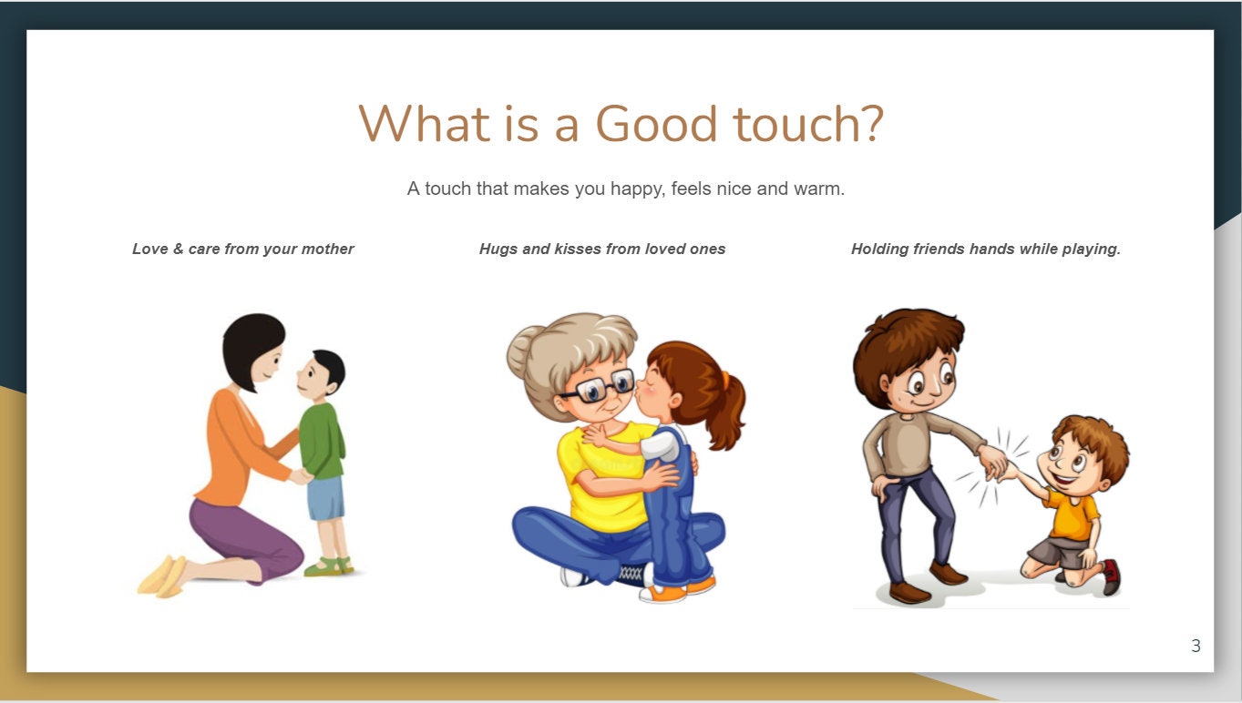 Good & Bad Touch Learning guide for Kids digital Download printable Etsy