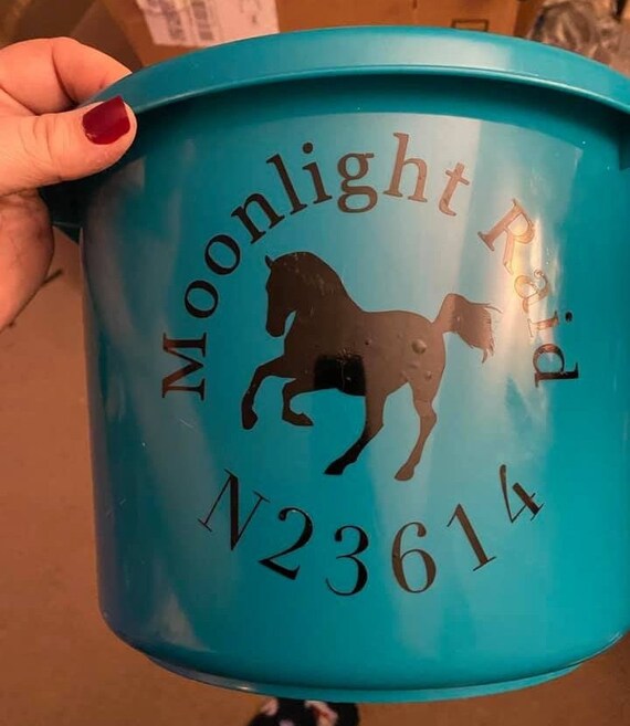 Custom Feed Bucket Decal Personalized Custom Equestrian Etsy UK