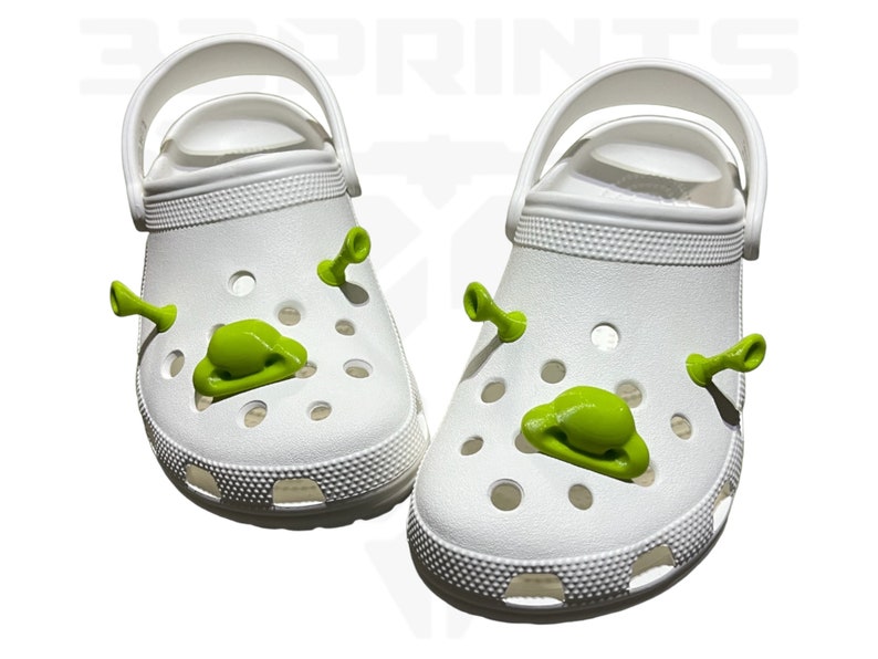The Ogre Ears Shoe Charms, Shrek Ears Shoe Charms, Shrek Shoes, Shrocks Croc Charms image 1