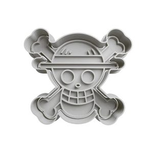 One Piece Skull Straw Hat Anime Style Cookie Cutter & Press, Unique 3D Printed Cartoon Fondant Cookie Cutter, Baking Crafts, Party Supplies