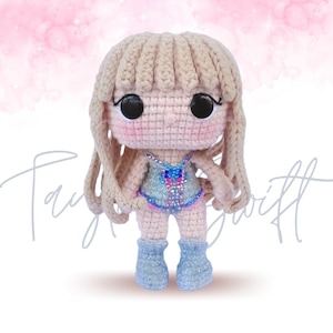 Taylor Crochet Pattern, Amigurumi Pattern, PDF English pattern, Funko pop crochet