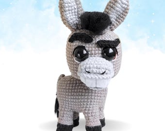 Donkey Amigurumi Crochet Pattern, Funko Pop Style (PDF)