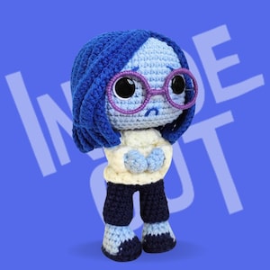 Sadness Crochet Pattern, Amigurumi Pattern, PDF English pattern, Funko pop crochet, Inside Out crochet