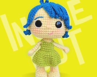 Joy Amigurumi Crochet Pattern, Funko Pop Style (PDF)