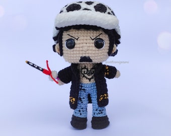 Trafalgar Law (One Piece) Crochet Pattern, Amigurumi Pattern, PDF English pattern, Funko pop crochet