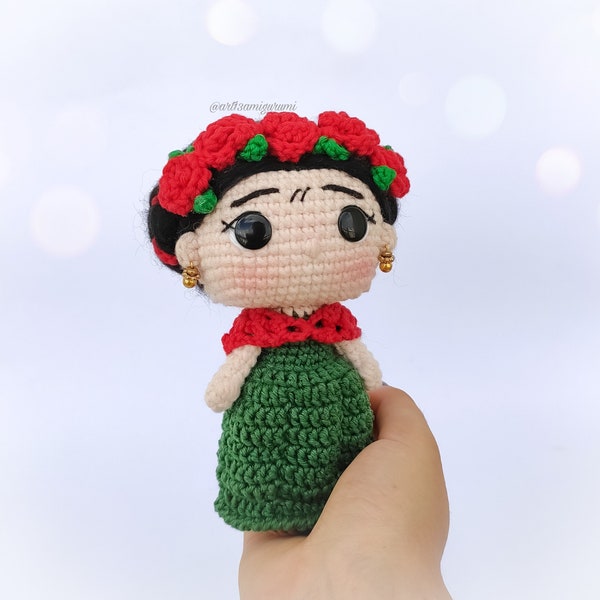 Frida Kahlo Pattern, Amigurumi Pattern, PDF English pattern, Funko pop crochet