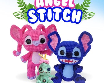 Stitch, Angel, and Scrump Crochet Patterns – Amigurumi PDF in English