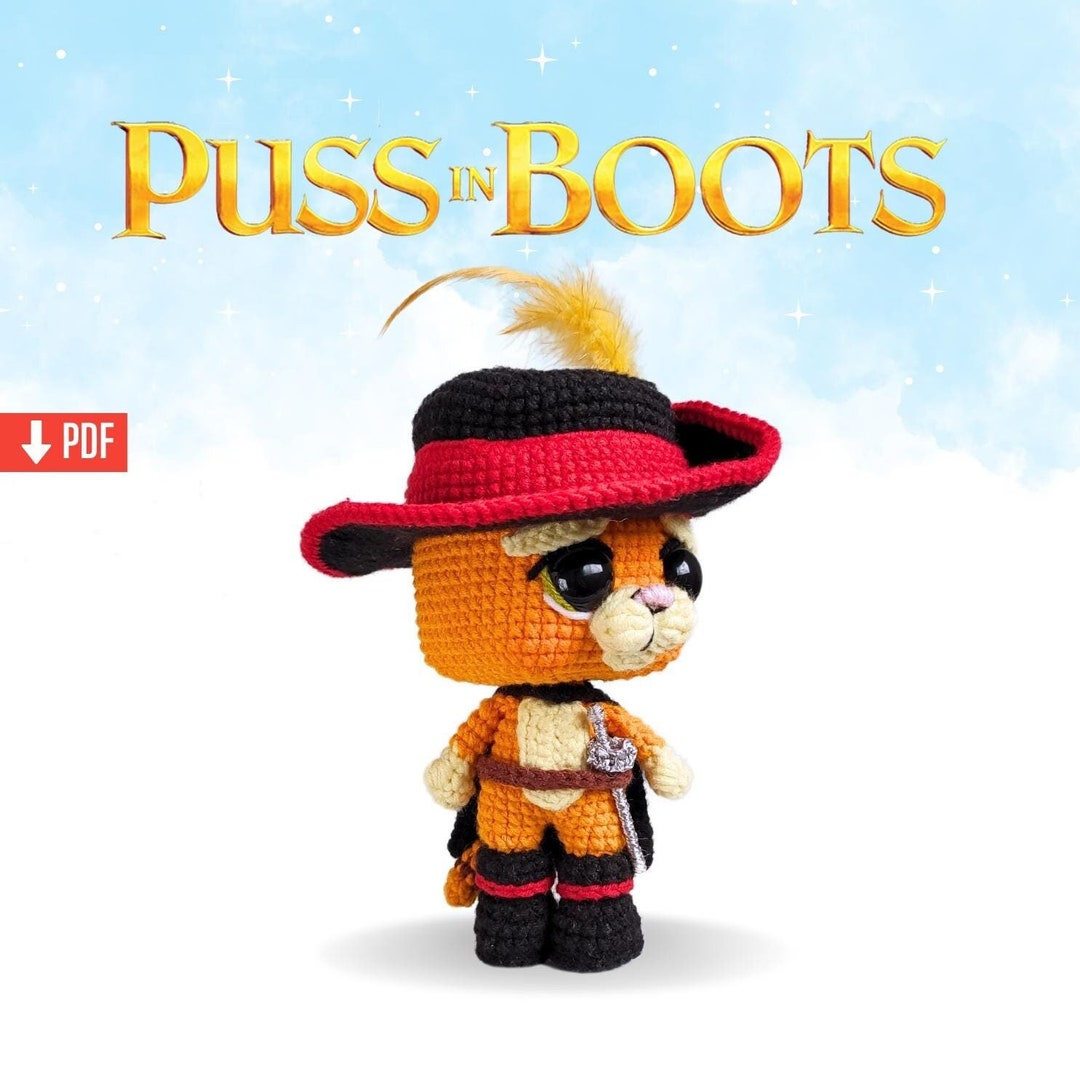 Puss in Boots Crochet Pattern, Amigurumi Pattern, PDF English Pattern ...