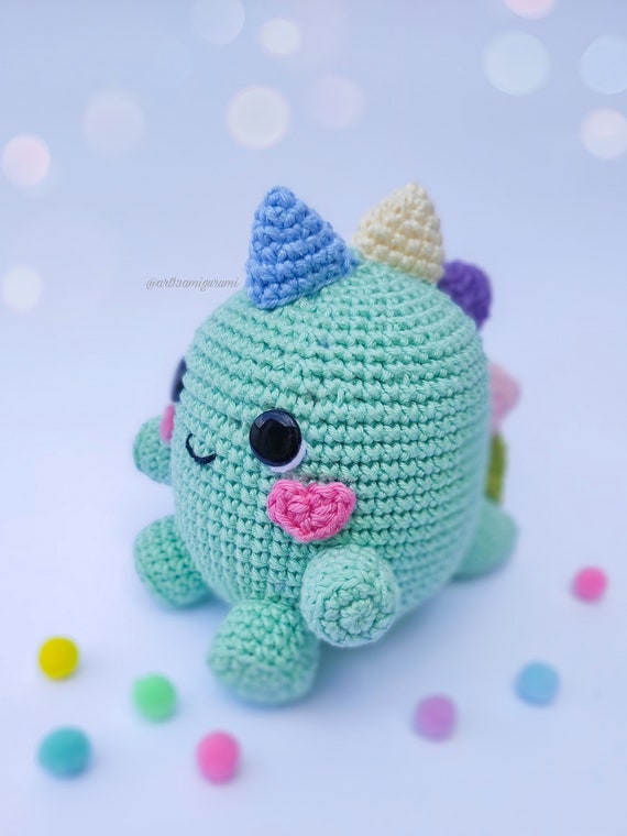 Baby Dino Amigurumi Pattern Amigurumi English Crochet Pattern PDF Dinosaur Pattern Etsy