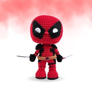 Deadpool Crochet Pattern PDF (ENGLISH), Amigurumi Pattern Super Hero