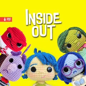Inside Out Crochet Pattern, Amigurumi Pattern, PDF English pattern, Funko pop crochet