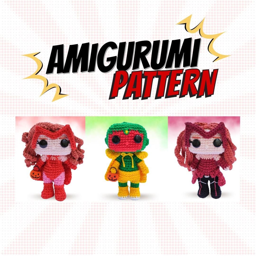 Halloween Wanda Maximoff - Scarlet Witch Amigurumi English Crochet