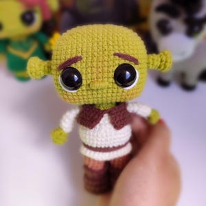 Shrek Crochet Pattern, PDF English pattern, Funko pop crochet